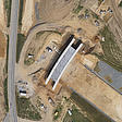 Orthophoto of a road construction site.