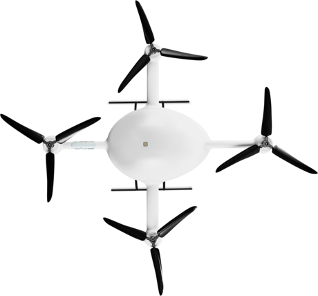 Microdrones md4-3000 UAV seen from top