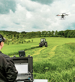 Precision farming perfomed with a mdMapper integrated sytem from Microdrones
