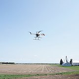 Mapping mission of an agricultural field using a Microdrones md4-1000 UAV